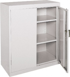 Sandusky Lee 3 Shelf Locking Storage Cabinet Steel, 36" Wide x 18" Deep x 42" High, Gray CA21361842-05 - 78409992