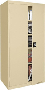 Sandusky Lee 5 Shelf Locking Storage Cabinet Steel, 36" Wide x 24" Deep x 78" High, Tan EA4R362478-04 - 85699585