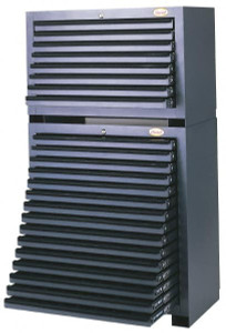 Huot 8 Drawer Gray Steel Super Cutting Tool Cabinet 23-1/8" High x 34" Wide x 19-1/8" Deep 13530 - 63923387