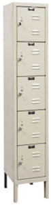 Hallowell 5 Door, 5 Tier, Premium Box Lockers 12" Wide x 18" Deep x 66" High, Parchment U1286-5PT - 65170763