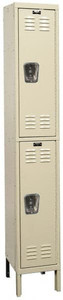 Hallowell 2 Door, 2 Tier, Premium Wardrobe Lockers 12" Wide x 18" Deep x 78" High, Parchment U1288-2A-PT - 65173312