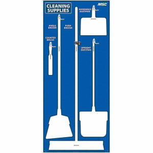 AccuformNMC 30 x 68" Aluminum Shadow Board 1 Panel, Blue/White MSCSB102AL - 99968216