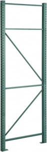 Steel King Industries 20,400 Lb Capacity Heavy-Duty Framing Upright Pallet Rack Seismic 3" Wide x 192" High x 42" Deep, Green RTFBG042192BPSE - 82218769