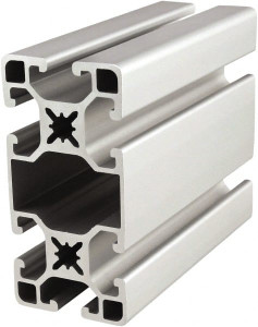 80/20 Inc. 6 Meters Long x 40 mm Wide x 80 mm Deep, T-Slotted Aluminum Extrusion Clear Anodized Finish 40-4080-UL-6M - 65915365