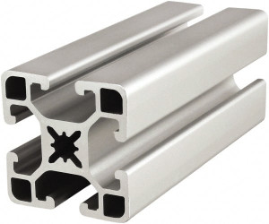 80/20 Inc. 6 Meters Long x 40 mm Wide x 40 mm Deep, T-Slotted Aluminum Extrusion Clear Anodized Finish 40-4040-UL-6M - 65915415