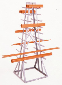 Made in USA 1,800 Lb Capacity 2-Sided Horizontal Bar Storage Rack 30" Wide x 84" High x 30" Deep, Gray BSRH1-KD - 89807010