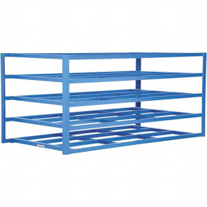 Vestil 2,000 Lb per Shelf Capacity Horizontal Sheet Storage Rack 5 Shelves, 4 Bays, 55" Wide x 48" High x 103" Deep, Blue SHEET-R-57 - 65220402