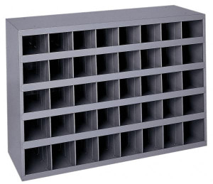 Durham 40 Bin Bin Shelving Unit with Openings 33-3/4 Inch Overall Width x 8-1/2 Inch Overall Depth x 22-1/4 Inch Overall Height, Gray Steel Bins 349-95-MSC - 89795850