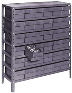 Value Collection 36 Bin Bin Shelving Unit with Drawers 36 Inch Overall Width x 12 Inch Overall Depth x 39 Inch Overall Height, Rainbow Plastic Bins 89752125 - 89752125