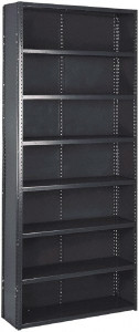 Value Collection 8 Shelf, 500 Lb. Capacity, Closed Shelving Starter Unit 48" Wide x 18" Deep x 85" High, Gray 63682140 - 63682140