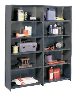 Value Collection 6 Shelf, 500 Lb. Capacity, Closed Shelving Add-On Unit 48" Wide x 12" Deep x 85" High, Gray 63789614 - 63789614
