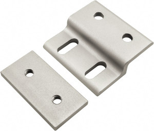 80/20 Inc. 50mm Wide, Open Shelving Accessory/Component Aluminum, Clear Anodized Finish, 49mm Long, Use with 25 Series & Bolt Kits 75-3404 & 13-6312 25-2494 - 32070864