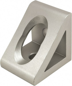 80/20 Inc. 40mm Wide, Open Shelving 2 Hole Inside Corner Gusset Aluminum, Clear Anodized Finish, 36mm Long, Use with 40 Series & Bolt Kit 75-3422 40-4332 - 77552032