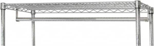 Quantum Storage Systems Open Shelving Accessory/Component Chrome, Chrome Finish, 48" Long, Use with Wire Shelving Units GR48 - 30068522