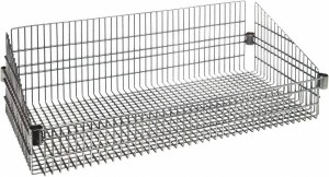 Quantum Storage Systems 800 Lb Capacity Wire Basket - Add-On Unit 24" Wide x 18" Deep x 10" High, Chrome BSK1824C - 91530758