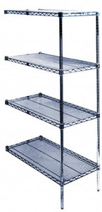 Value Collection 3,200 Lb Capacity 4 Shelf Wire Shelving - Add-On Unit 36" Wide x 18" Deep x 63" High, Zinc WS-MH-WSBDS-99 - 43381052