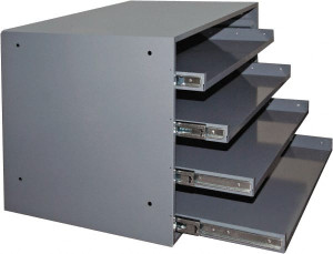 Durham 4 Drawer, Small Parts Heavy Duty Bearing Slide Rack Cabinet 15-3/4" Deep x 20" Wide 303B-15.75-95 - 46856498