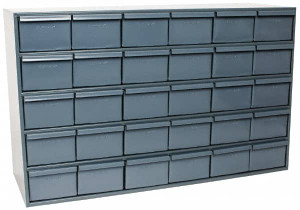 Durham 30 Drawer, Small Parts Steel Storage Cabinet 11-3/4" Deep x 33-3/4" Wide x 21-1/8" High 034-95 - 89774871