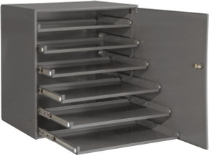 Durham 6 Drawer, Small Parts Slide Rack Cabinet 22" Deep x 23" Wide x 17" High 321B-95-DR - 92488980