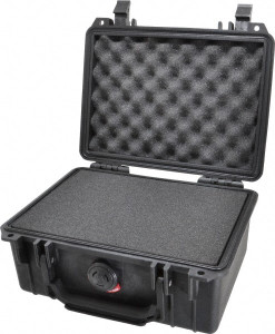 Pelican 7-51/64" Wide x 7-9/16" Deep x 4-19/64" High, Clamshell Hard Case Black, Plastic 1150-000-110 - 67122499