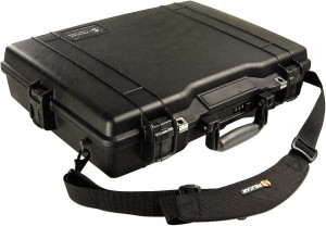 Pelican 17-1/4" Wide x 4-7/8" High, Laptop/Tablet Case Black, Polypropylene 1495-001-110 - 92142512