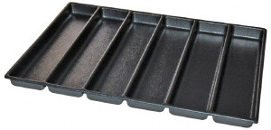 Kennedy Tool Box Durable ABS Plastic Organizer 23" Wide x 16-1/2" Deep x 2" High, Black, For 27" Wide Roller Cabinets 81921 - 65359366
