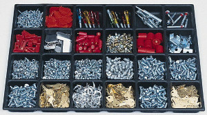 Kennedy Tool Box Durable ABS Plastic Organizer 25" Wide x 18-1/2" Deep x 2" High, Black, For 29" Wide Roller Cabinets 81929 - 65359416