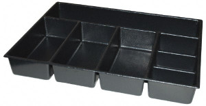Kennedy Tool Box Durable ABS Plastic Organizer 25" Wide x 18-1/2" Deep x 4" High, Black, For 29" Wide Roller Cabinets 81931 - 65359465