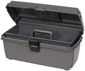 Flambeau 1 Compartment 1 Tray Utility Tool Box 14-1/2" Wide x 6-1/8" Deep x 6" High, Copolymer Resin, Gray 17800-2 - 89762140