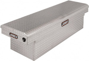 JOBOX 4 Compartment Crossover Truck Box 71-1/8" Wide x 20-1/4" Deep x 18" High, Aluminum, Silver 1701000 - 32435943