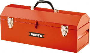 Proto Hip-Roof Tool Box 19" Wide x 7" Deep x 7" High, Steel, Safety Red J9971R - 33626201