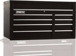 Proto 8 Drawer Top Tool Chest 50" Wide x 25-1/4" Deep x 27" High, Steel, Black J555027-8BK - 37872157