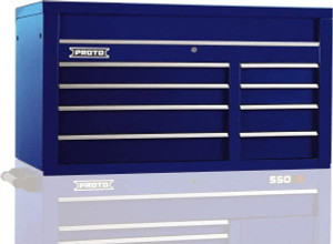 Proto 8 Drawer Top Tool Chest 50" Wide x 25-1/4" Deep x 27" High, Steel, Blue J555027-8BL - 37872678