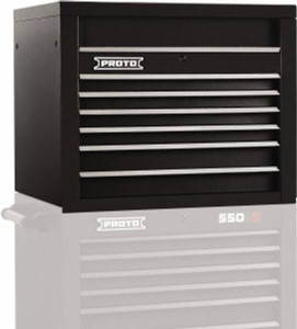 Proto 6 Drawer Top Tool Chest 34" Wide x 25-1/4" Deep x 27" High, Steel, Black J553427-6DB - 66975251