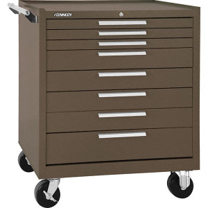 Kennedy 8 Drawer 1,400 Lb Capacity Steel Roller Cabinet 34" Wide x 40" High x 20" Deep, Brown 348XB - 00923672