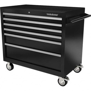 PRO-SOURCE 6 Drawer 1,540 Lb Capacity Steel Tool Roller Cabinet 18-29/32" Wide x 39-51/64" High x 42" Deep, Ball Bearing Drawer Slides, Black AT42061CG-03A - 12757936