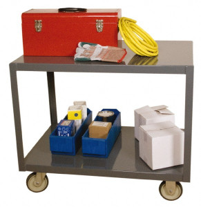 Durham Mobile Table Steel, Gray, 48" Long x 24" Deep x 30" High HMT-2448-2-95 - 48603039