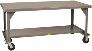 Little Giant Mobile Workbench 7 Gauge Steel, Fixed Leg, Gray, 48" Long x 30" Deep x 34" High WW3048-6PHFL - 69700102
