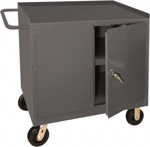 Durham 1,000 Lb Capacity, 2 Door Mobile Cabinet 36" Wide x 24" Deep x 37-1/2" High, Steel, Gray 3100-95 - 89773543