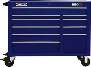 Proto 23,779 Lb Capacity, 10 Drawer Mobile Workstation 50" Wide x 25-1/4" Deep x 41" High, Steel, Blue J555041-10BL - 37858933