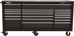 Proto 48,654 Lb Capacity, 18 Drawer Mobile Workstation 88-1/4" Wide x 27" Deep x 46-3/8" High, Steel, Dual Black J558846-18DB - 37859253