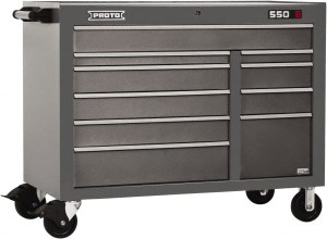 Proto 10 Drawer Mobile Workstation 50" Wide x 25-1/4" Deep x 41" High, Steel, Dual Black J555041-10DB - 66957291