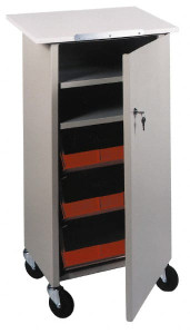 Lockwood 24 Inches Wide x 44 Inches High x 16 Inches Deep Portable Multi-Task Stand With Door MT-84-GY W/DOOR - 89744155
