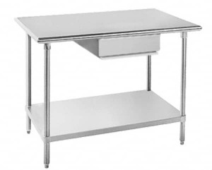 Eagle MHC 60" Wide x 30" Deep x 35-1/2" High, Stainless Steel Work Table Bull Nose Edge, Fixed Legs T3060SEB - 02209732