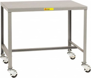 Little Giant 48 Wide x 24" Deep x 24" High, Steel Heavy-Duty Machine Table Fixed Legs, Gray MT1-2448-24 - 92240134