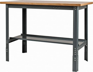 Value Collection 48 Wide x 24" Deep x 29" High, Flakeboard Workbench Comfort Edge, Adjustable Height Legs WS-MH-WKBN-129 - 93976173