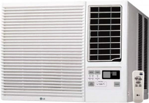 LG 23000 BTU, 208/230 Volt Window Air Conditioner with Electric Heat 11.5/10.6 Amp Rating, 25-1/2" Wide x 30-1/2" Deep x 17" High LW2416HR - 66779299