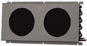 Lytron 3/8" Tube OD, 2 Fan Mount, Liquid-To-Air Copper Tubed Process Equipment Heat Exchanger Water Cooler, 9" High x 19.9" Wide x 2.5" Deep, 4,740 BTU/Hr, 400°F Max 6220G1SB-F9 - 07440985