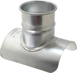 Made in USA 6-4" ID Galvanized Duct Tap-In 8" Long, 24 to 20 Gage 15504-0000-1220 - 03233335