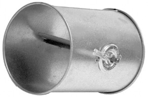 Made in USA 4" ID Galvanized Duct Butterfly Valve 8" Long, 24 Gage 19404-0000-1220 - 03233848